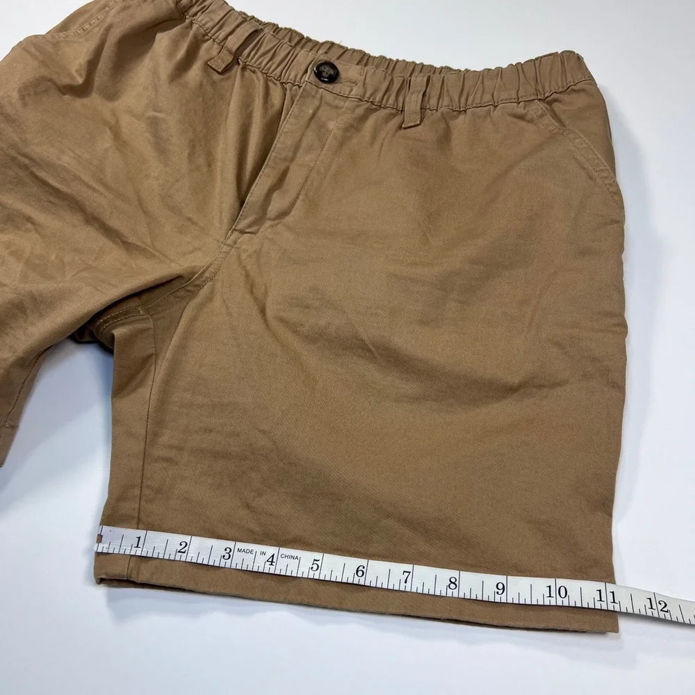 Chubbies Originals Shorts Mens Large Tan Khaki 7 Inch Inseam Stretch Chino Twill - Picture 8 of 10